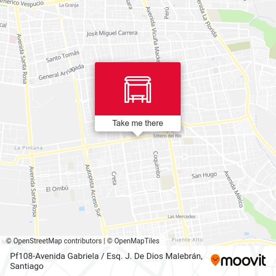 Mapa de Pf108-Avenida Gabriela / Esq. J. De Dios Malebrán