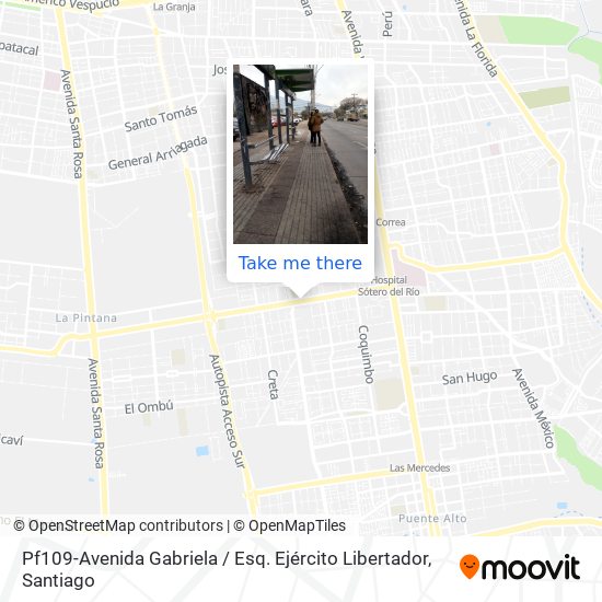 Pf109-Avenida Gabriela / Esq. Ejército Libertador map