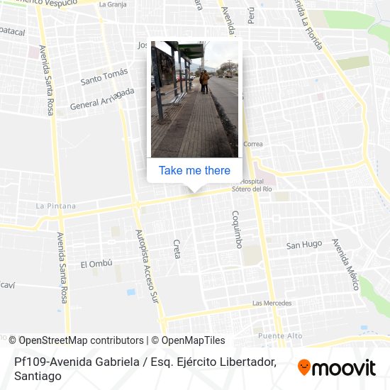 Mapa de Pf109-Avenida Gabriela / Esq. Ejército Libertador