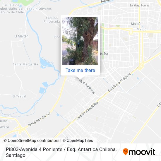 Pi803-Avenida 4 Poniente / Esq. Antártica Chilena map
