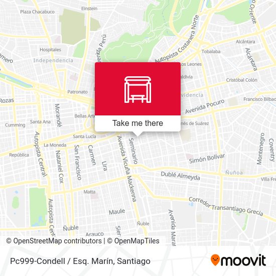 Pc999-Condell / Esq. Marín map