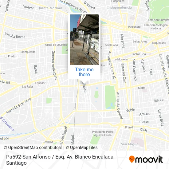 Pa592-San Alfonso / Esq. Av. Blanco Encalada map