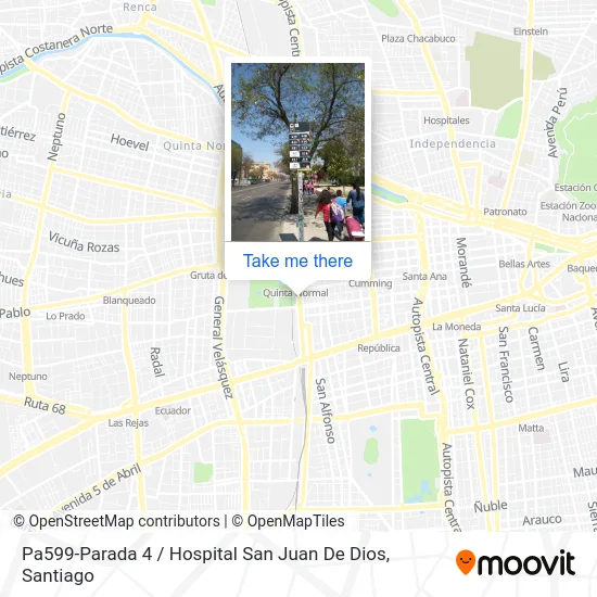 Pa599-Parada 4 / Hospital San Juan De Dios map