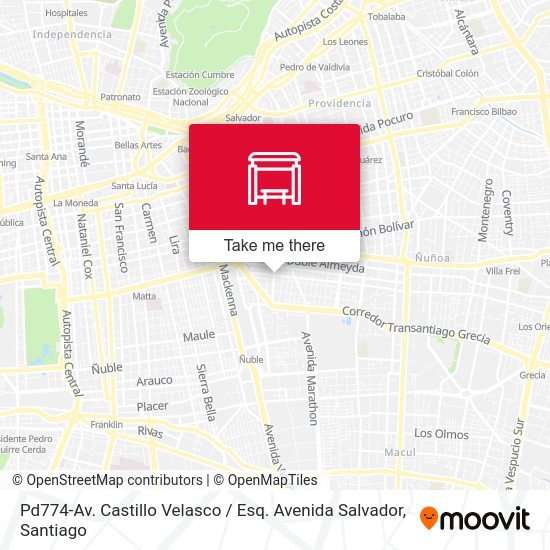 Pd774-Av. Castillo Velasco / Esq. Avenida Salvador map