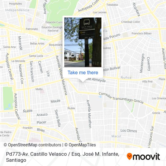 Mapa de Pd773-Av. Castillo Velasco / Esq. José M. Infante
