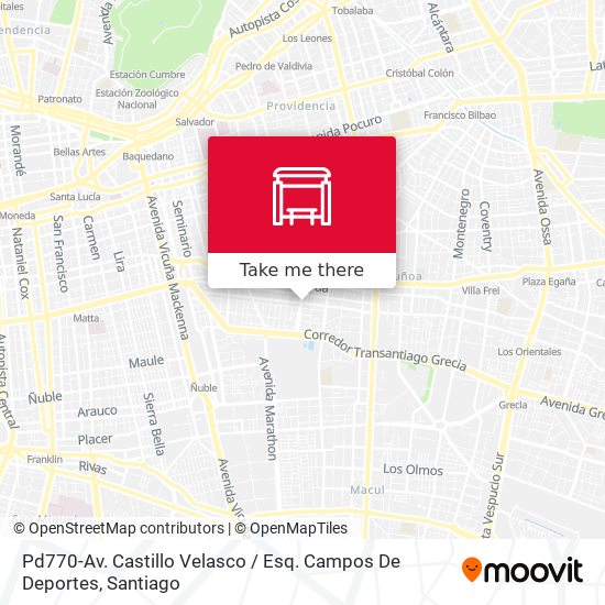 Pd770-Av. Castillo Velasco / Esq. Campos De Deportes map