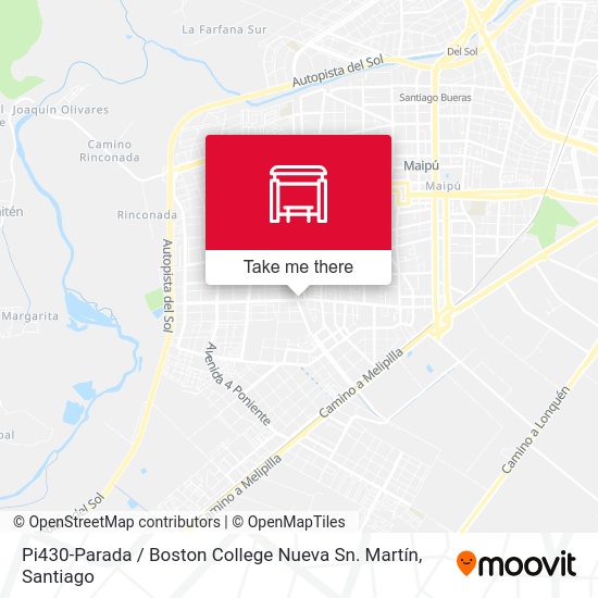 Mapa de Pi430-Parada / Boston College Nueva Sn. Martín