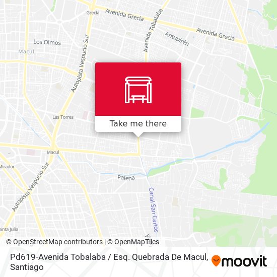 Pd619-Avenida Tobalaba / Esq. Quebrada De Macul map
