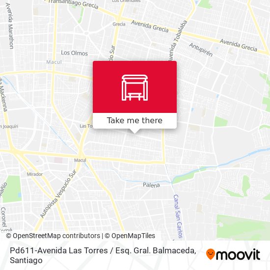 Mapa de Pd611-Avenida Las Torres / Esq. Gral. Balmaceda