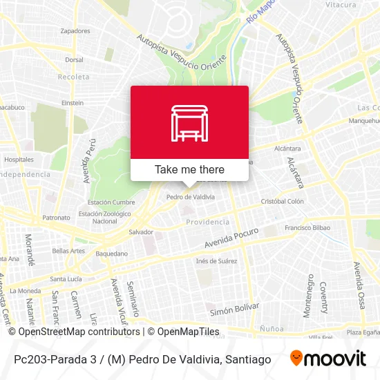 Pc203-Parada 3 / (M) Pedro De Valdivia map