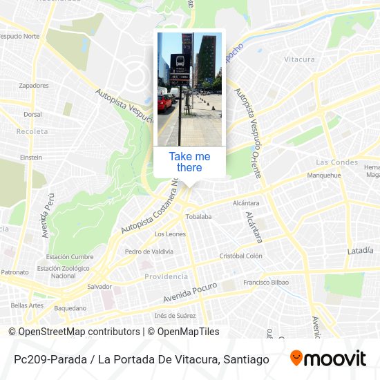 Pc209-Parada / La Portada De Vitacura map