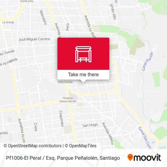 Pf1006-El Peral / Esq. Parque Peñalolén map