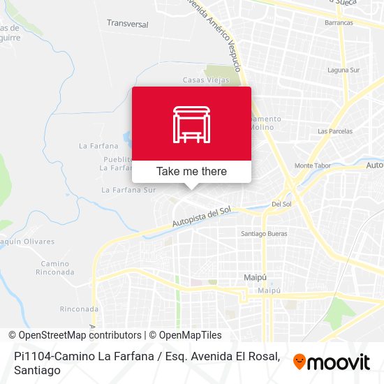 Mapa de Pi1104-Camino La Farfana / Esq. Avenida El Rosal