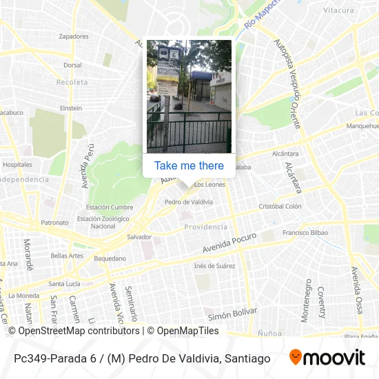 Pc349-Parada 6 / (M) Pedro De Valdivia map