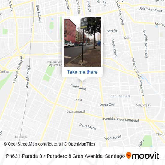 Mapa de Ph631-Parada 3 / Paradero 8 Gran Avenida