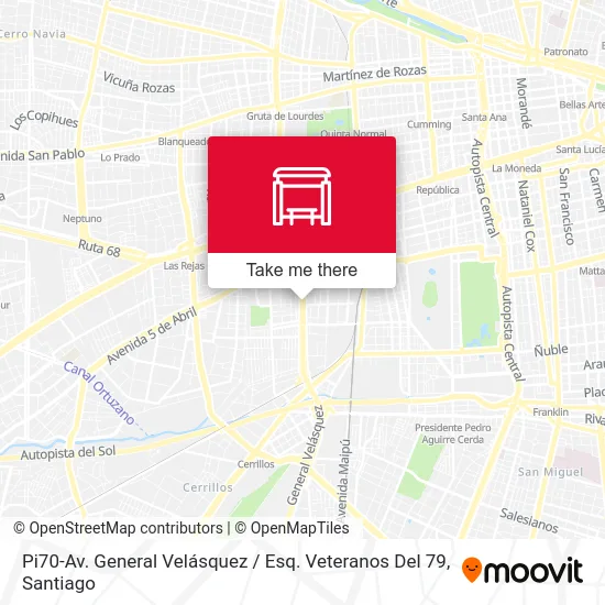 Mapa de Pi70-Av. General Velásquez / Esq. Veteranos Del 79