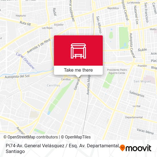 Pi74-Av. General Velásquez / Esq. Av. Departamental map