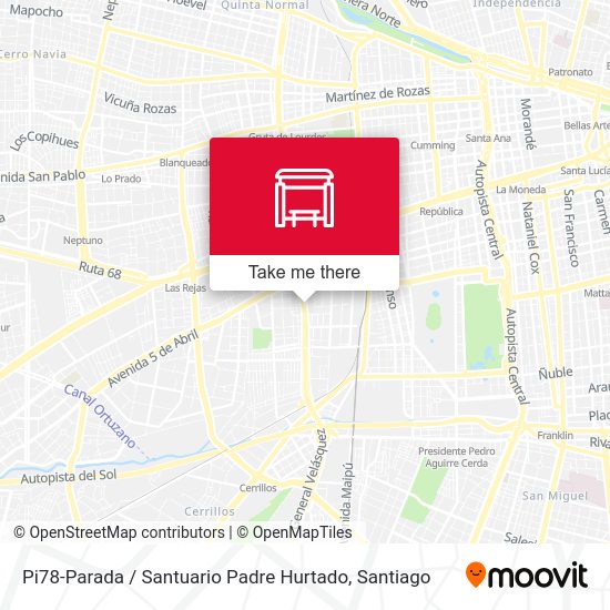 Pi78-Parada / Santuario Padre Hurtado map