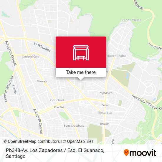Pb348-Av. Los Zapadores / Esq. El Guanaco map