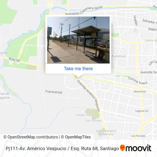 Pj111-Av. Américo Vespucio / Esq. Ruta 68 map