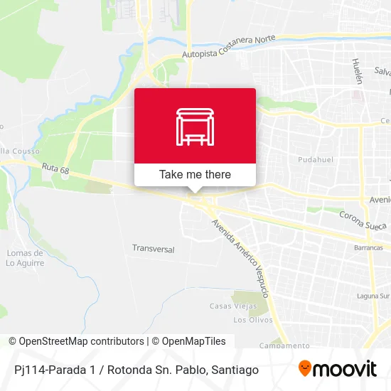 Pj114-Parada 1 / Rotonda Sn. Pablo map