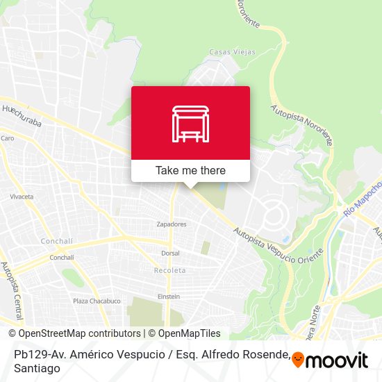 Mapa de Pb129-Av. Américo Vespucio / Esq. Alfredo Rosende