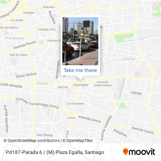 Pd187-Parada 6 / (M) Plaza Egaña map