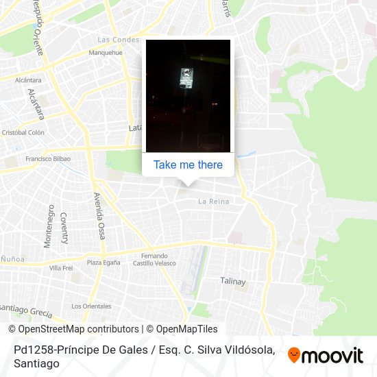 Pd1258-Príncipe De Gales / Esq. C. Silva Vildósola map
