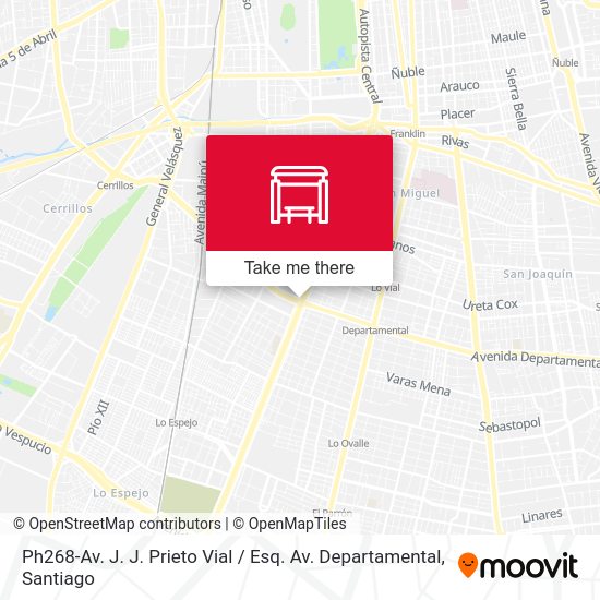Ph268-Av. J. J. Prieto Vial / Esq. Av. Departamental map