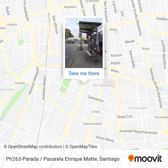 Mapa de Ph263-Parada / Pasarela Enrique Matte