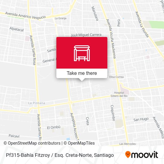Mapa de Pf315-Bahía Fitzroy / Esq. Creta-Norte