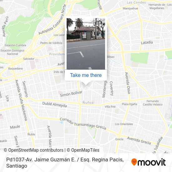 Mapa de Pd1037-Av. Jaime Guzmán E. / Esq. Regina Pacis