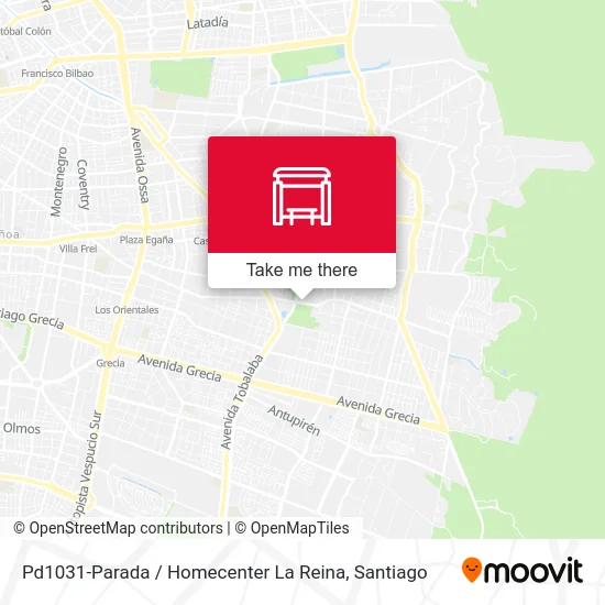 Pd1031-Parada / Homecenter La Reina map