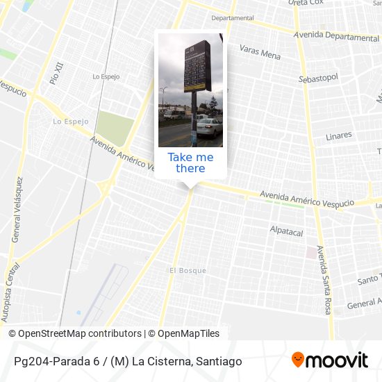 Pg204-Parada 6 / (M) La Cisterna map