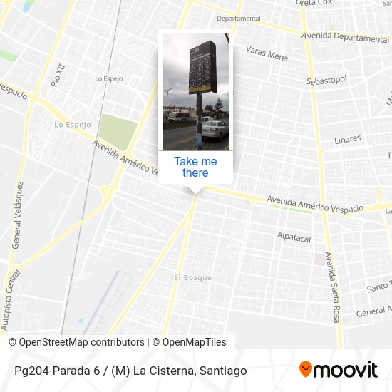 Pg204-Parada 6 / (M) La Cisterna map