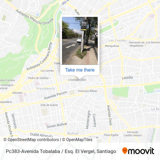 Pc383-Avenida Tobalaba / Esq. El Vergel map