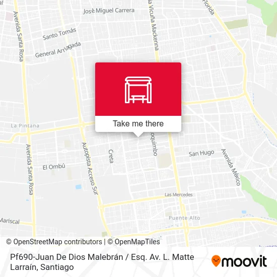 Pf690-Juan De Dios Malebrán / Esq. Av. L. Matte Larraín map
