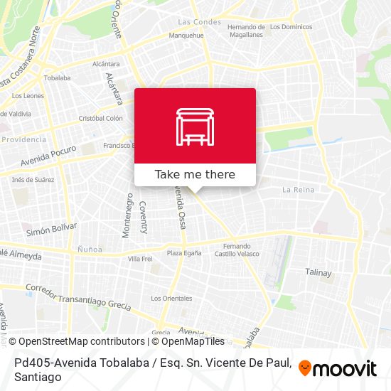 Pd405-Avenida Tobalaba / Esq. Sn. Vicente De Paul map