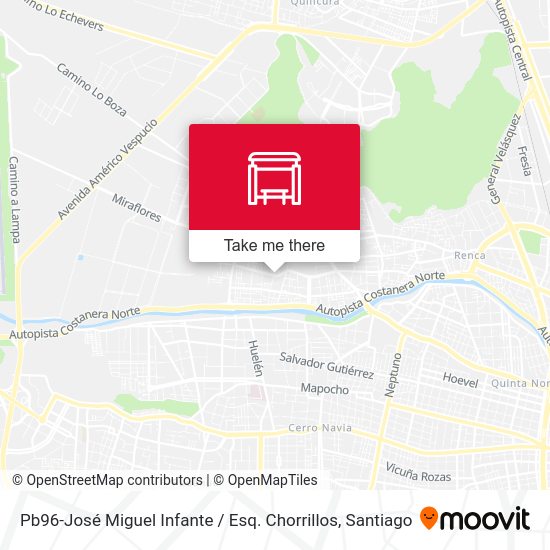 Pb96-José Miguel Infante / Esq. Chorrillos map