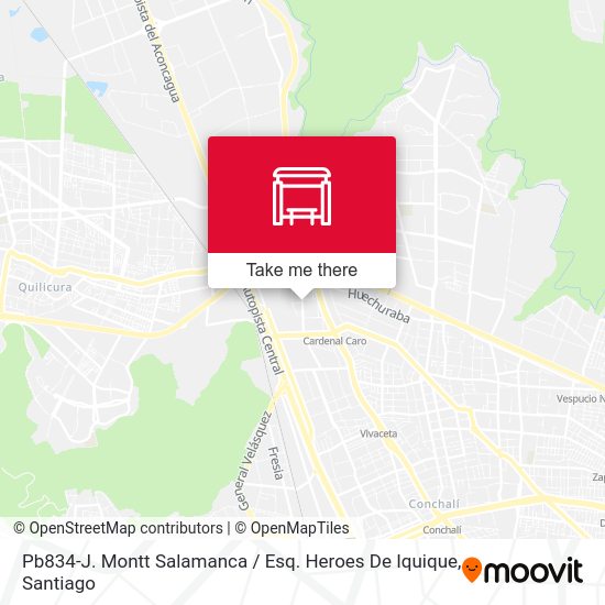Pb834-J. Montt Salamanca / Esq. Heroes De Iquique map