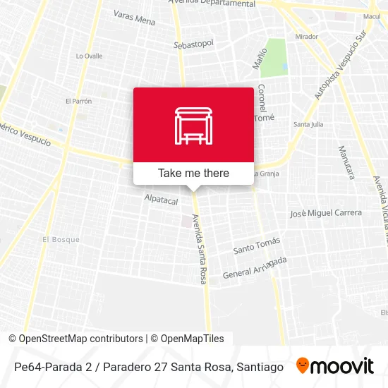 Pe64-Parada 2 / Paradero 27 Santa Rosa map