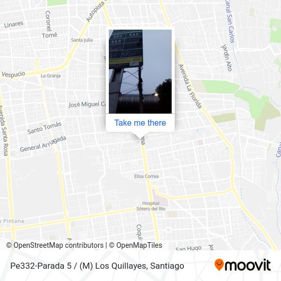 Pe332-Parada 5 / (M) Los Quillayes map