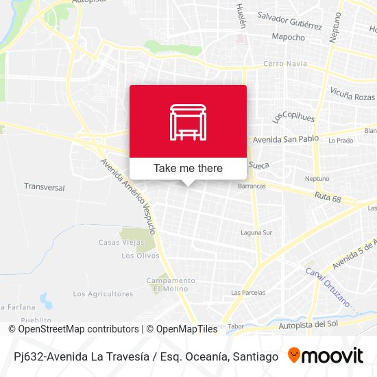 Pj632-Avenida La Travesía / Esq. Oceanía map