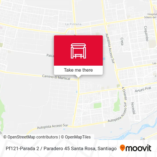 Pf121-Parada 2 / Paradero 45 Santa Rosa map