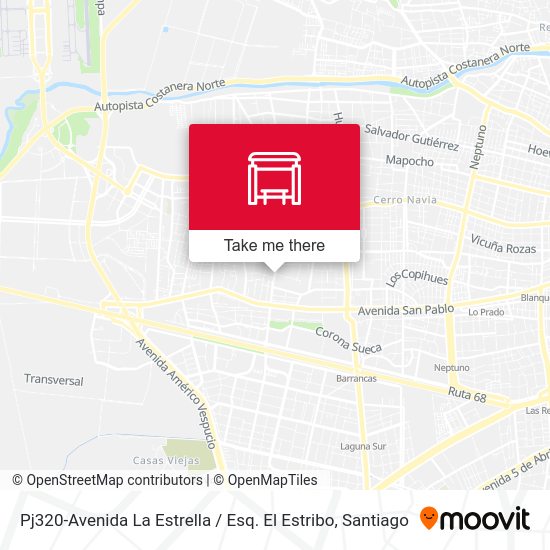 Pj320-Avenida La Estrella / Esq. El Estribo map