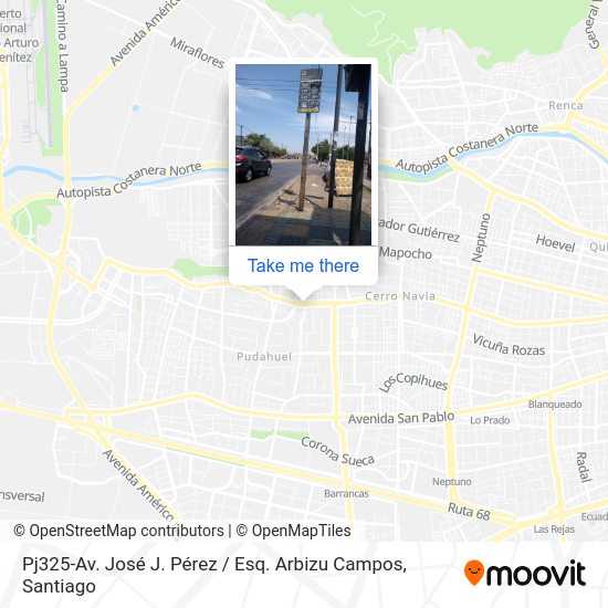 Mapa de Pj325-Av. José J. Pérez / Esq. Arbizu Campos