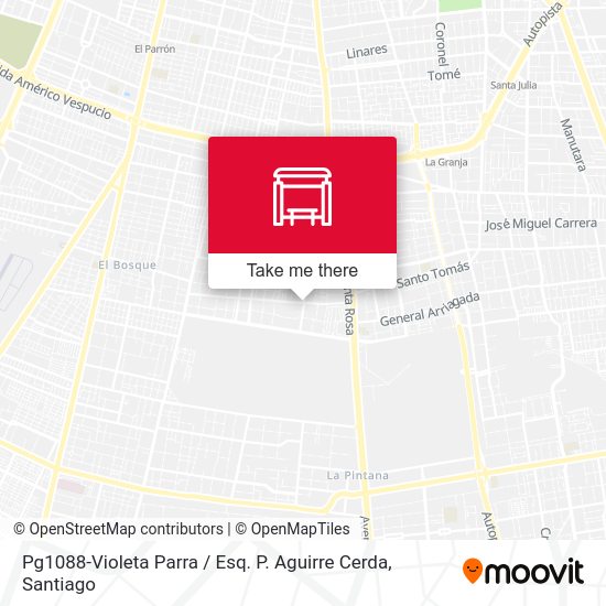 Pg1088-Violeta Parra / Esq. P. Aguirre Cerda map