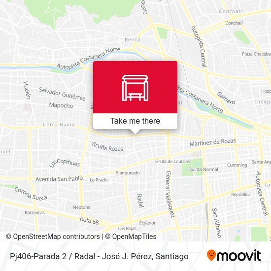 Pj406-Parada 2 / Radal - José J. Pérez map