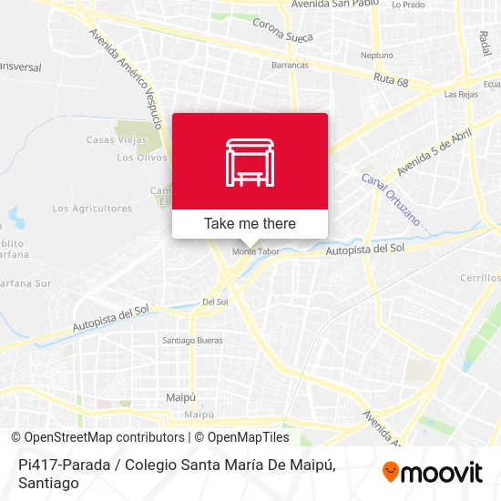 Pi417-Parada / Colegio Santa María De Maipú map