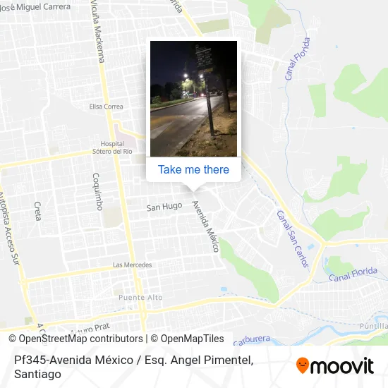 Pf345-Avenida México / Esq. Angel Pimentel map